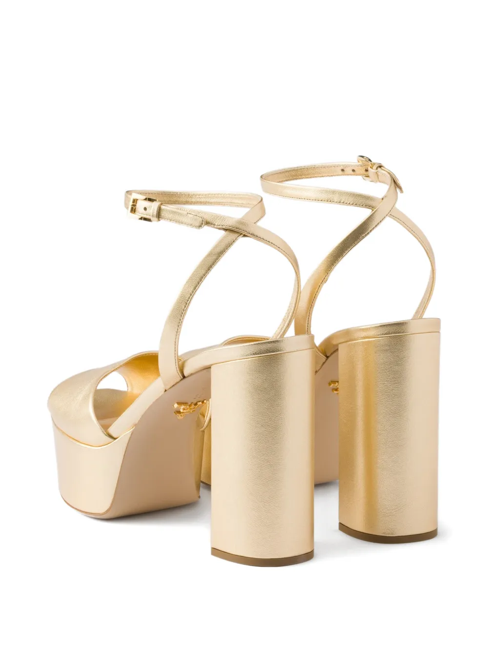 Prada Sandalen met plateauzool Goud