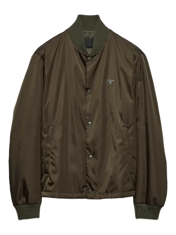 24AW Prada リナイロンボンバージャケット Prada Re-Nylon ボンバージャケット | グリーン | FARFETCH JP