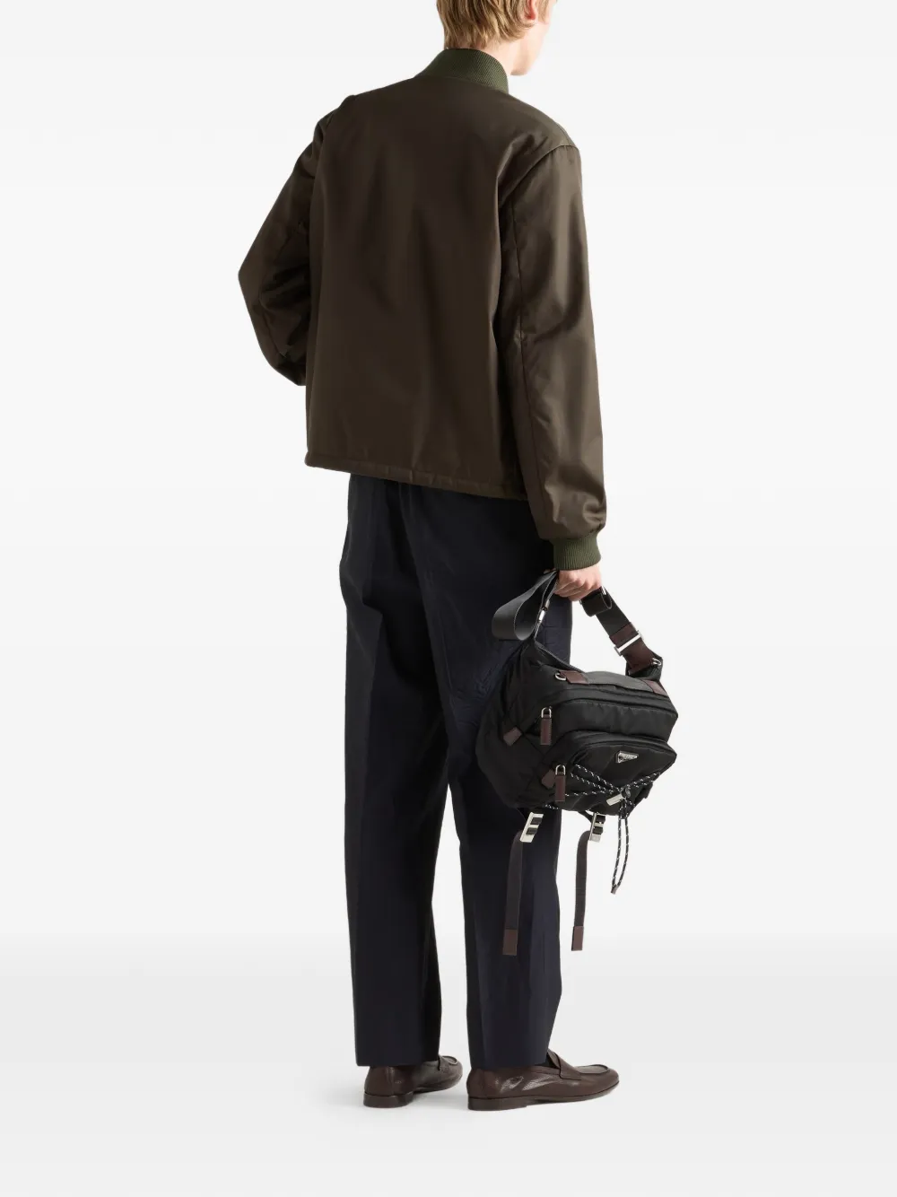  Prada Re-nylon Bomber Jacket - Green 