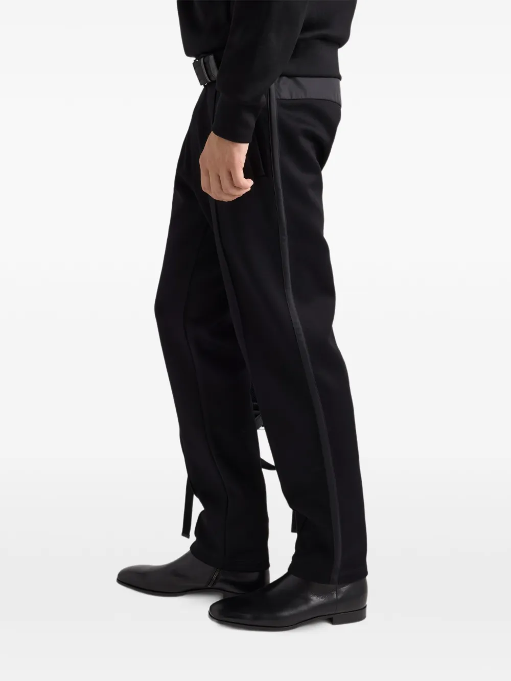Prada Broek met logoplakkaat Zwart