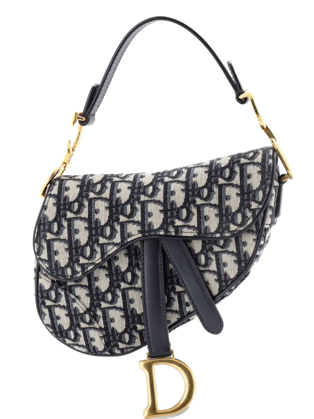 Christian Dior Pre-Owned Saddle Handbag Oblique Canvas Mini shoulder bag - Blu