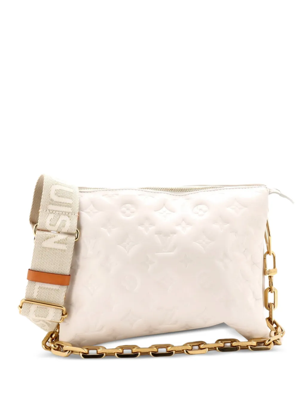 Louis Vuitton Pre-Owned Coussin Bag Monogram Embossed Lambskin PM crossbody bag - Bianco