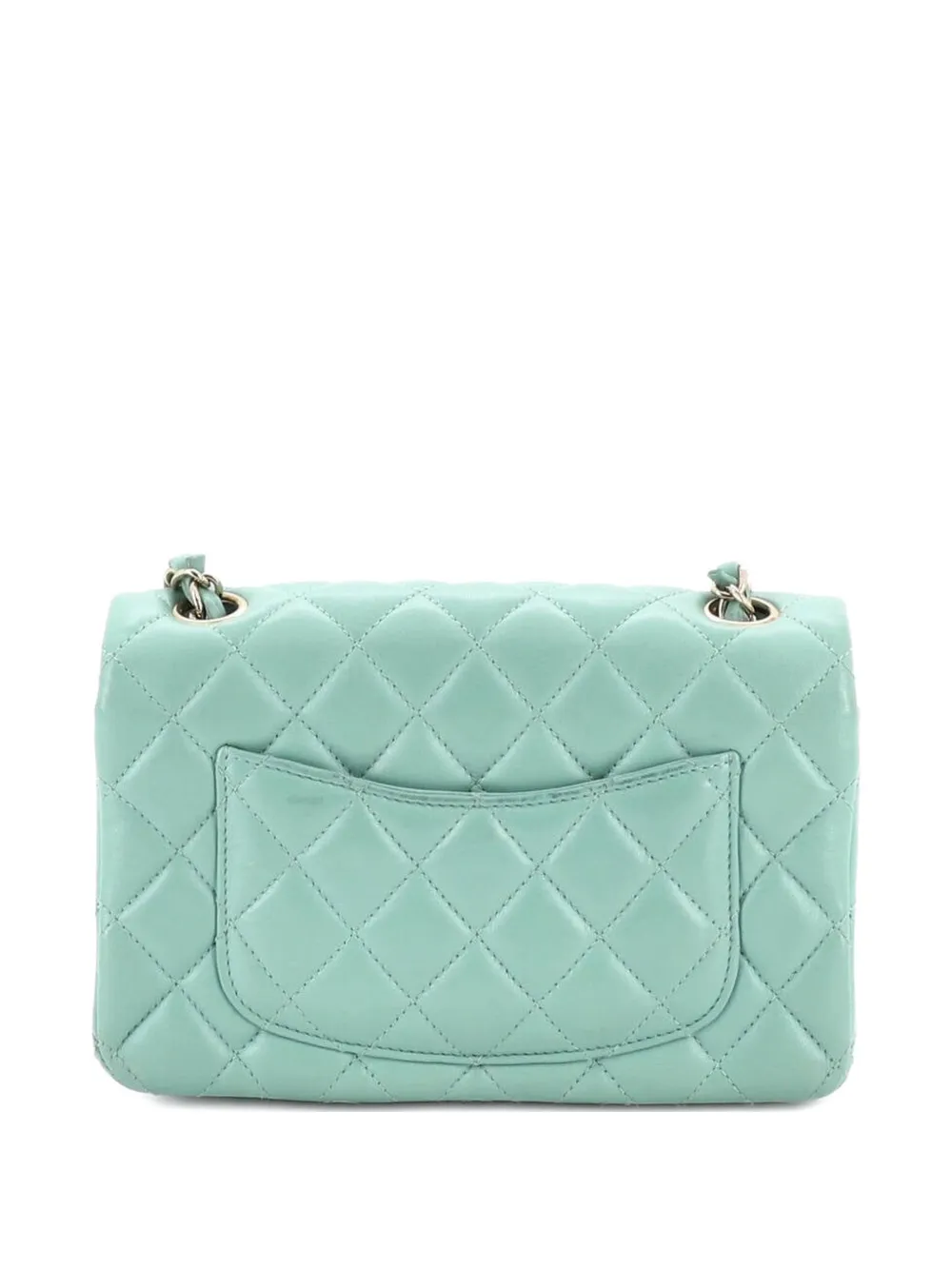 CHANEL Pre-Owned Classic Single Flap Bag Quilted Lambskin Mini crossbody bag - Verde