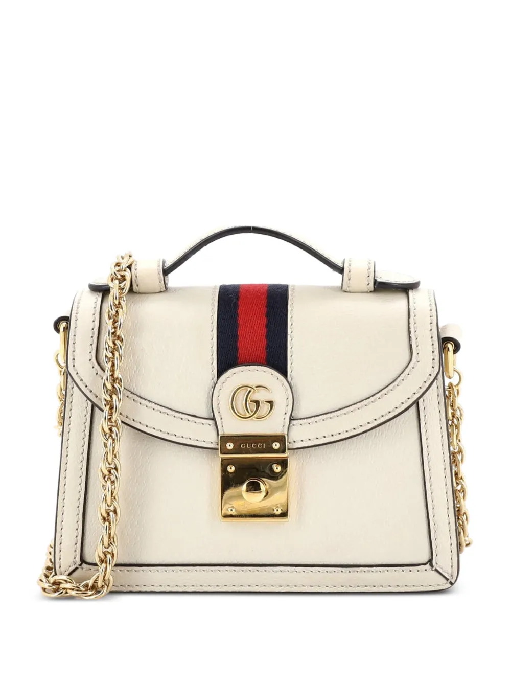 Gucci Pre-Owned Ophidia Flap Top Handle Bag Leather Mini satchel - Toni neutri