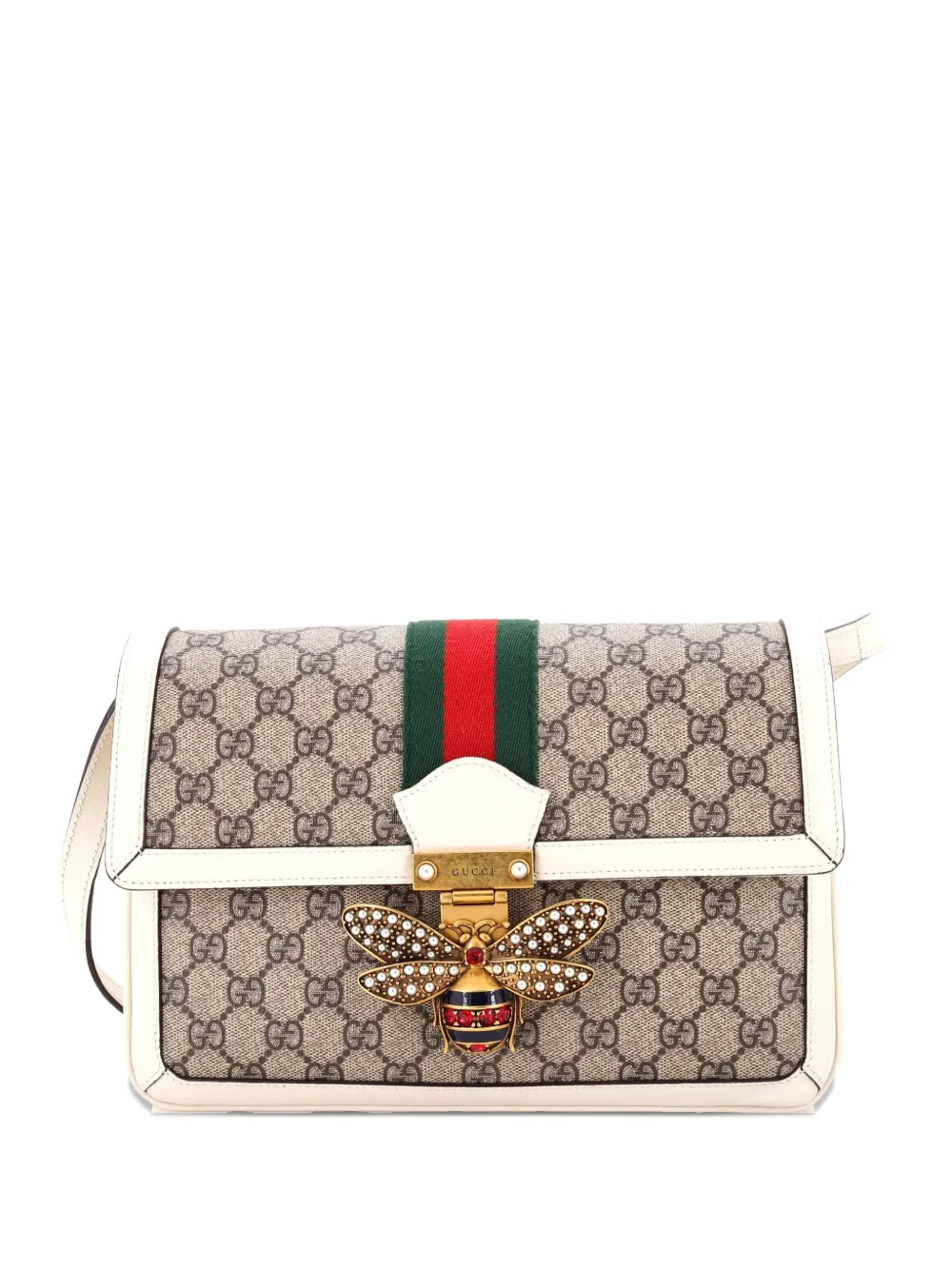 Gucci Pre-Owned Queen Margaret Shoulder Bag GG Coated Canvas Medium crossbody bag - Marrone