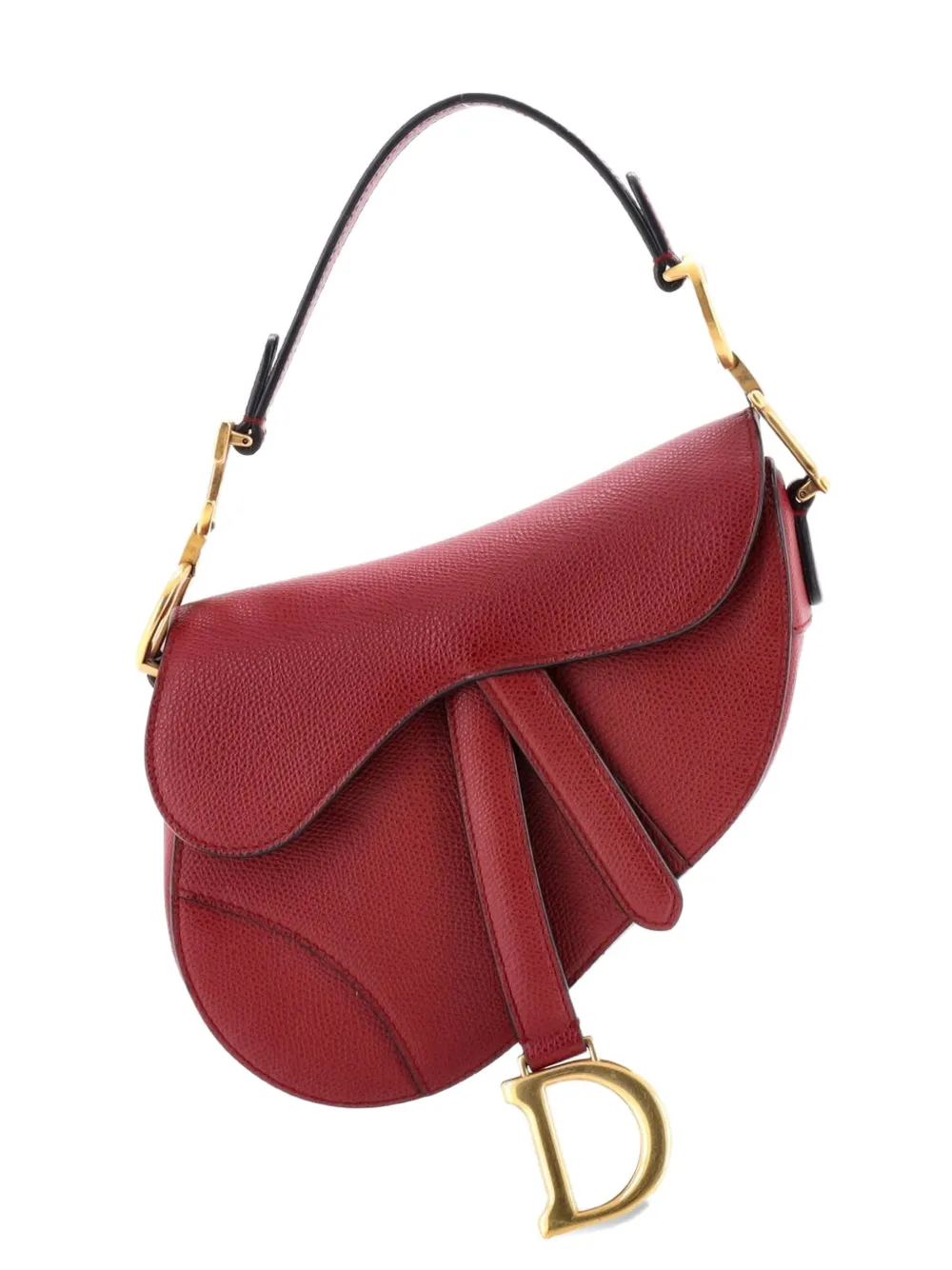 Christian Dior Pre-Owned Saddle Handbag Leather Mini shoulder bag - Rosso
