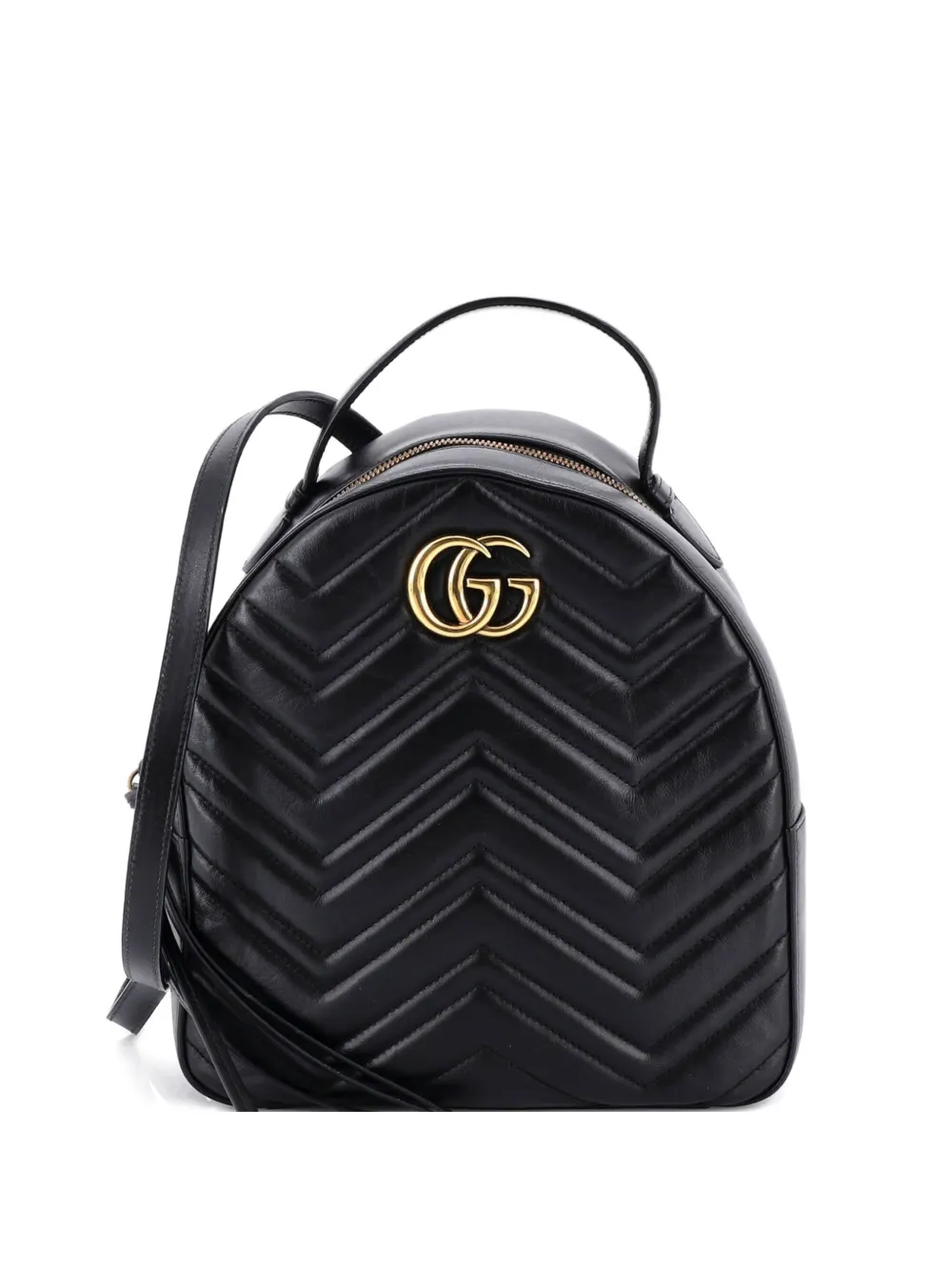 Gucci Pre-Owned GG Marmont Matelasse Leather Small backpack - Nero