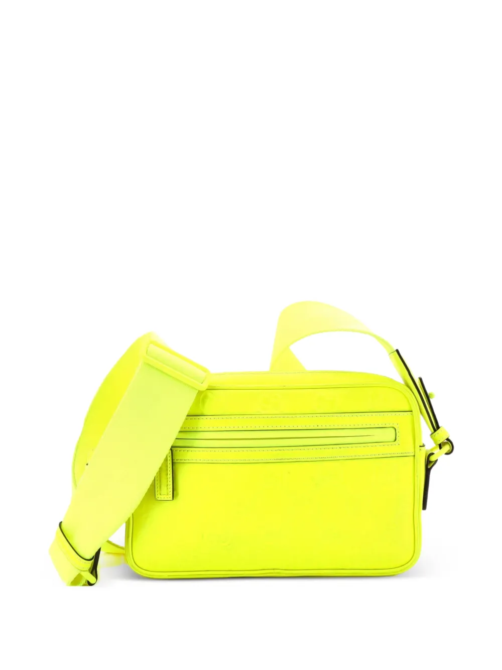 Gucci Pre-Owned Front Zip GG Rubber Effect Leather Small crossbody bag - Giallo