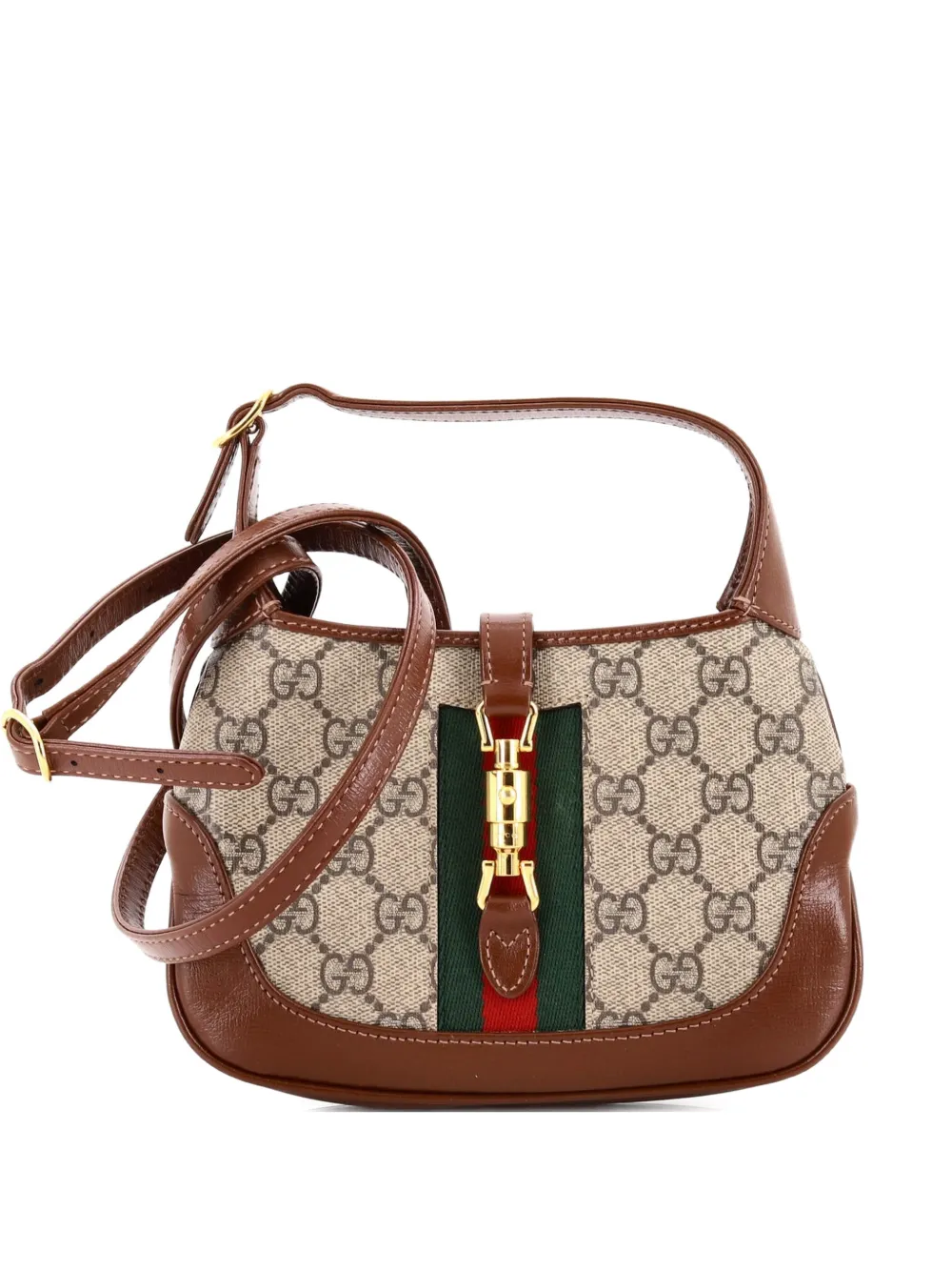 Gucci Pre-Owned Jackie 1961 GG Coated Canvas Mini hobo bag - Marrone