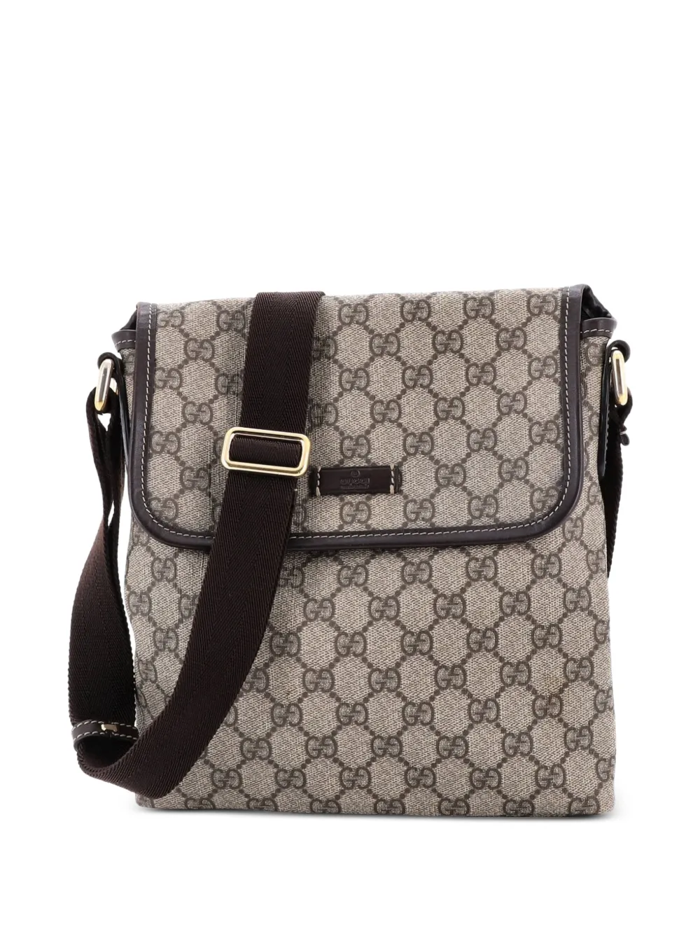 Gucci Pre-Owned Flap Messenger GG Coated Canvas Small crossbody bag - Marrone