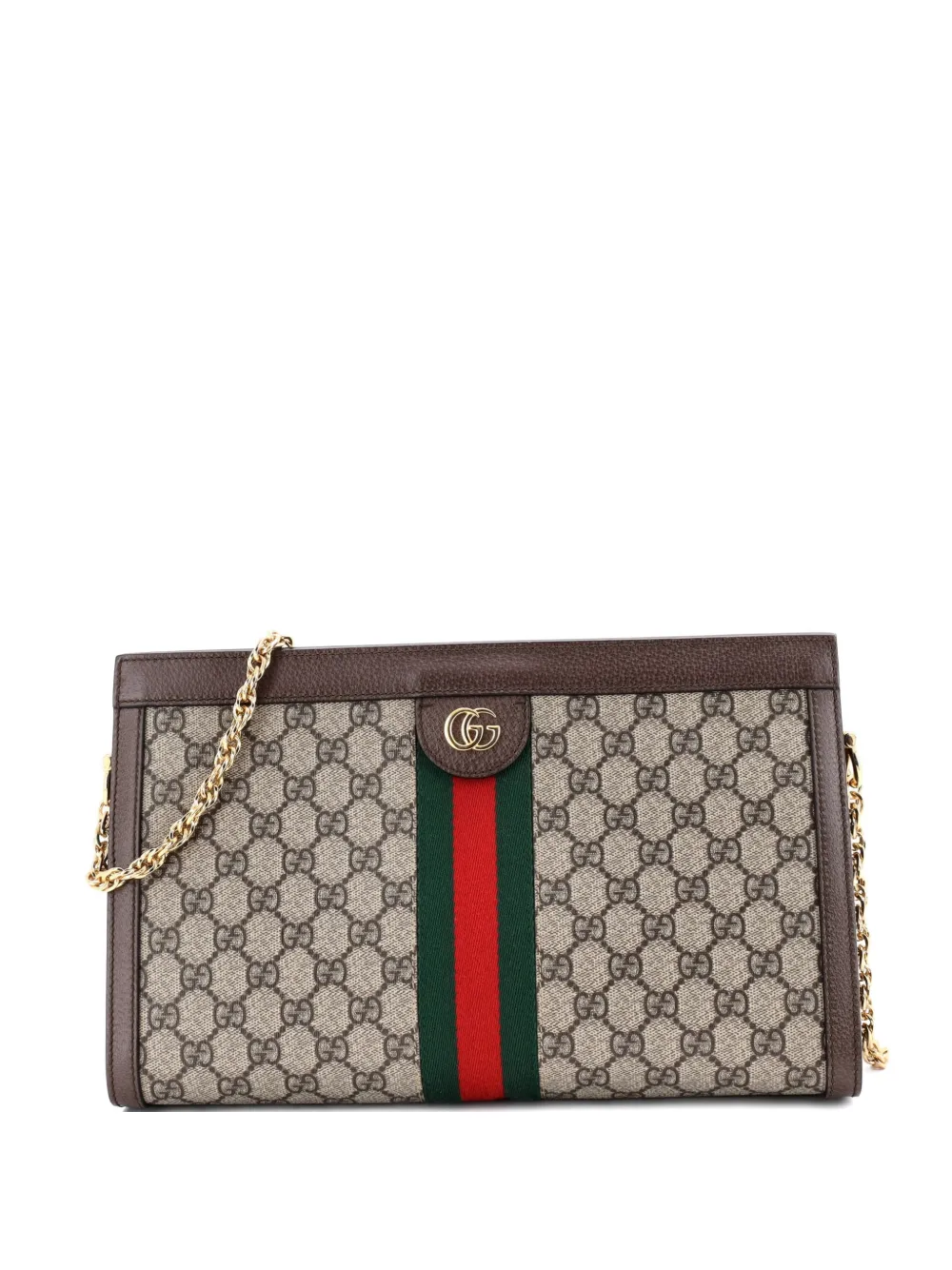 Gucci Pre-Owned Ophidia Chain GG Coated Canvas Medium shoulder bag - Marrone