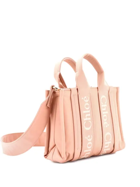 Chloé Pre-Owned Woody Convertible Recycled Nylon Small tote bag