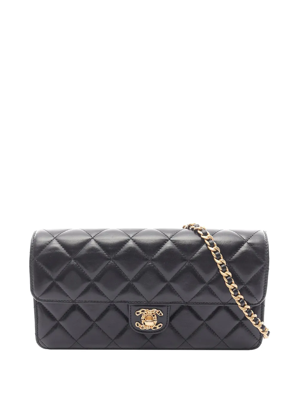 CHANEL Pre-Owned 2021-2025 CC Quilted Lambskin East West Flap Bag shoulder bag - Nero