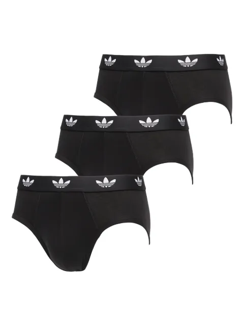 adidas logo-waistband briefs (pack of three)