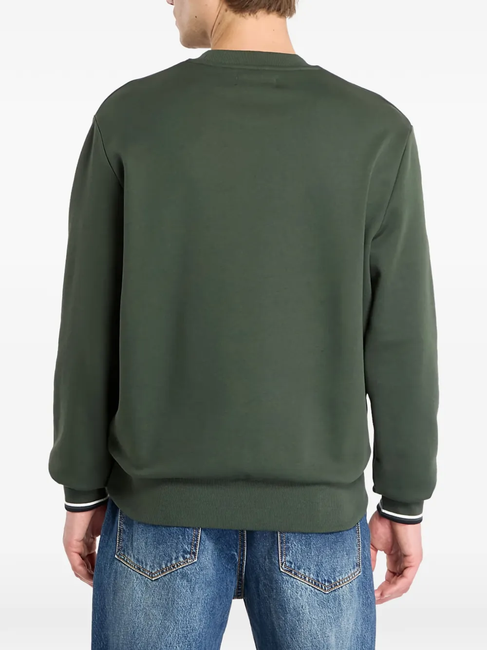 Fred Perry Sweater met ronde hals en logo Groen