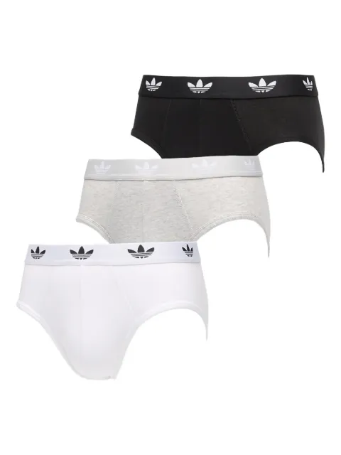 adidas logo-waistband briefs (set of three)