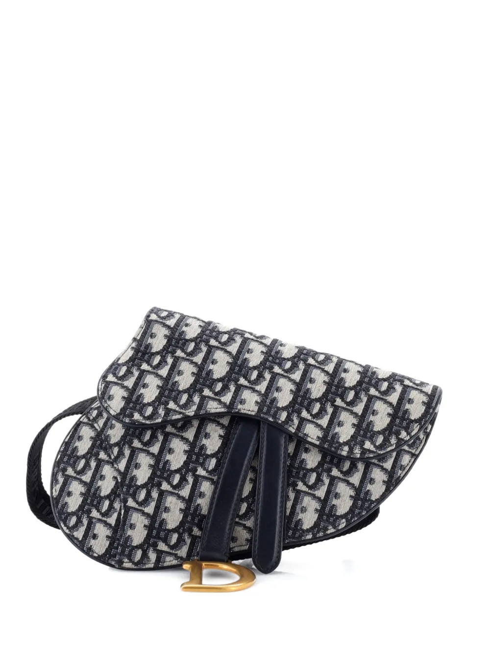 Christian Dior Pre-Owned Saddle Oblique Canvas belt bag - Blu