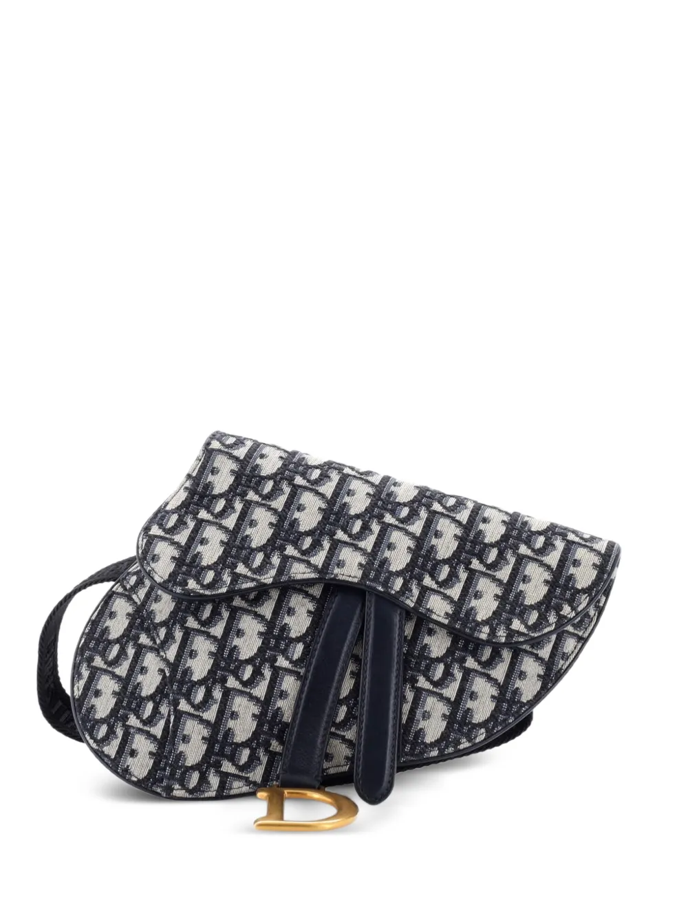 Christian Dior Pre-Owned Saddle Oblique Canvas belt bag - Blu