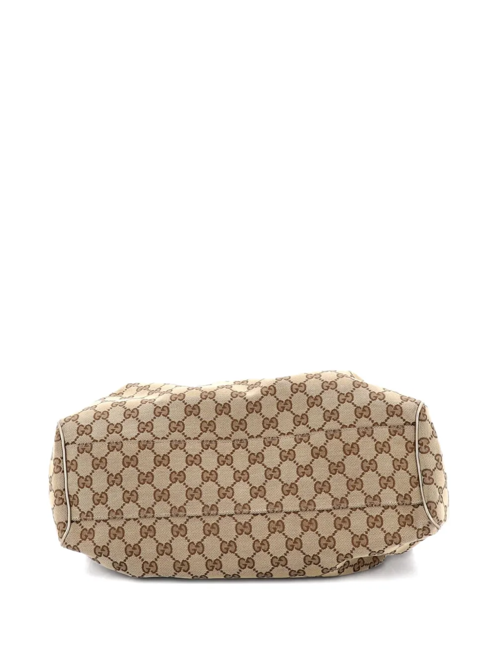 Pre-owned Gucci Sukey Gg Canvas With Leather Medium Tote Bag In Brown