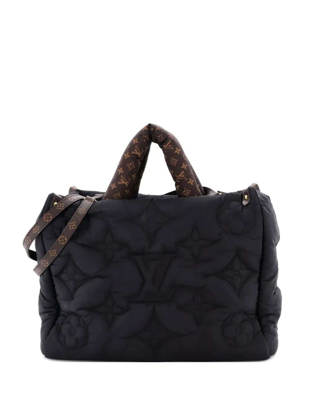 Louis Vuitton Pre-Owned Pillow OnTheGo Tote Monogram Quilted Econyl Nylon MM satchel - Nero