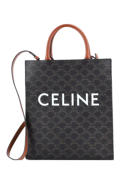 Celine Pre-Owned Vertical Cabas Triomphe Coated Canvas Small tote bag