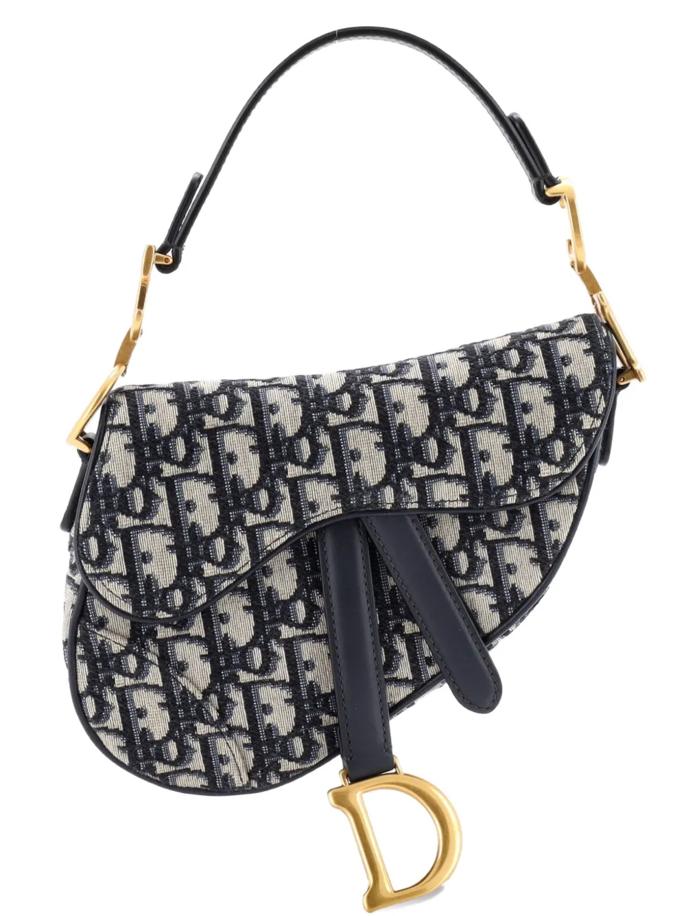 Christian Dior Pre-Owned Saddle Handbag Oblique Canvas Mini shoulder bag - Blu