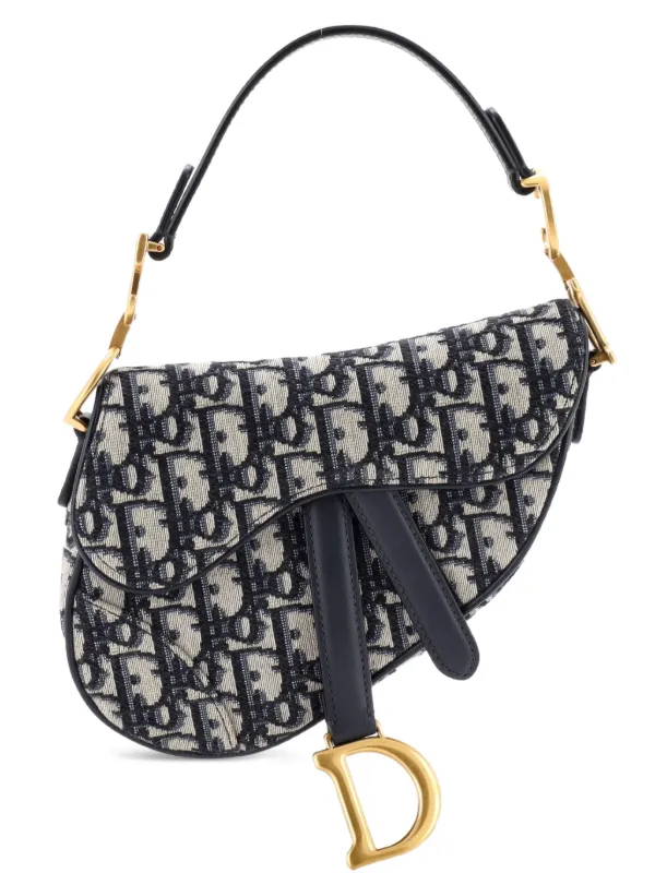 Christian Dior Pre-Owned Saddle Handbag Oblique Canvas Mini