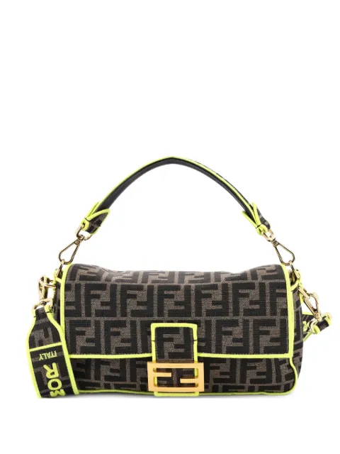 Fendi Pre-Owned Baguette NM Bag Zucca Canvas Medium shoulder bag