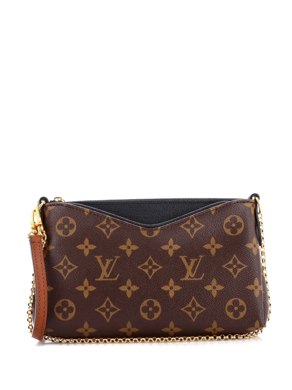 Louis Vuitton Pre-Owned Clutch Pallas con monogramma in pelle - Marrone