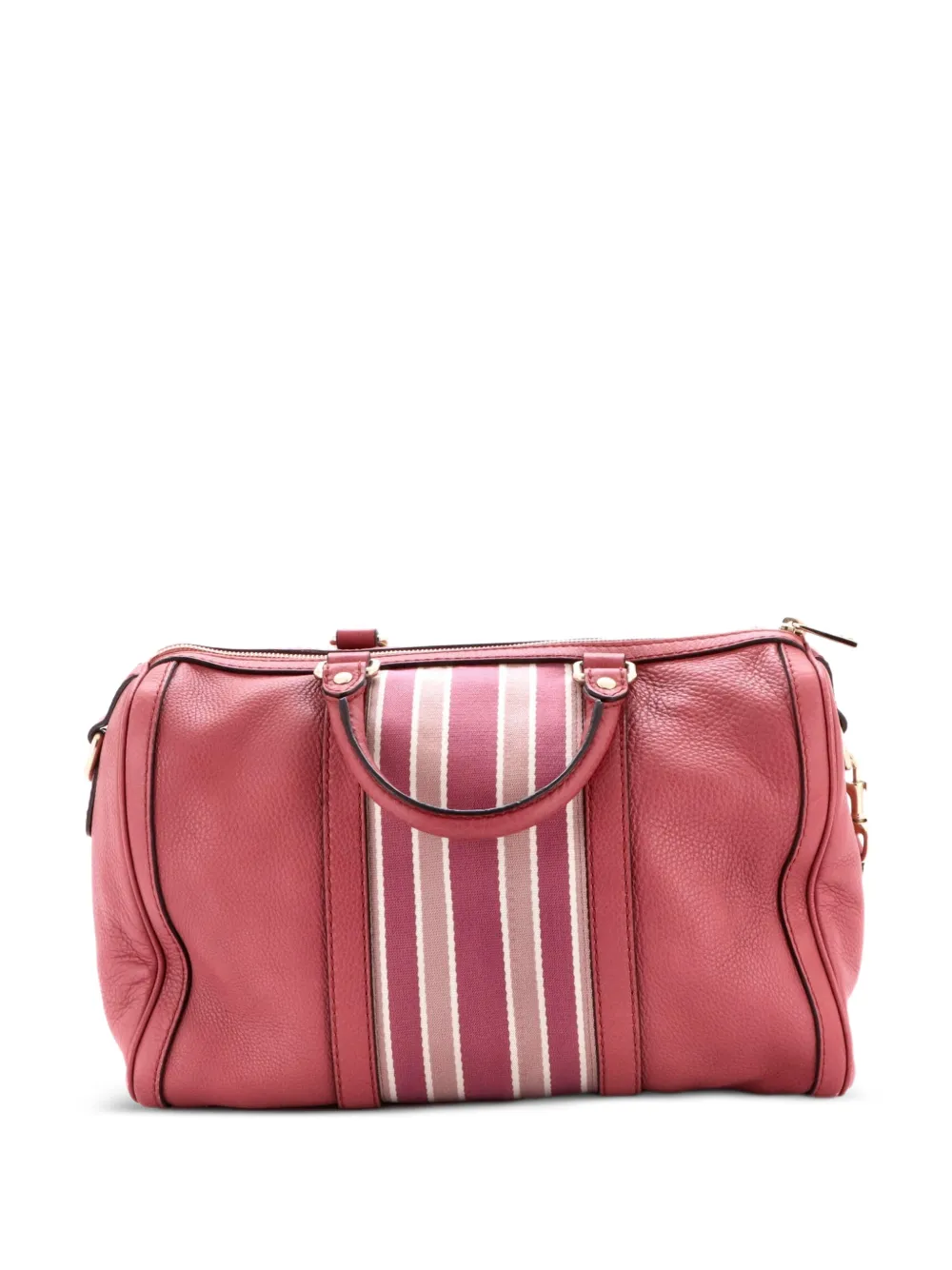 Gucci Pre-Owned Vintage Web Boston Bag Leather Medium satchel - Rosa