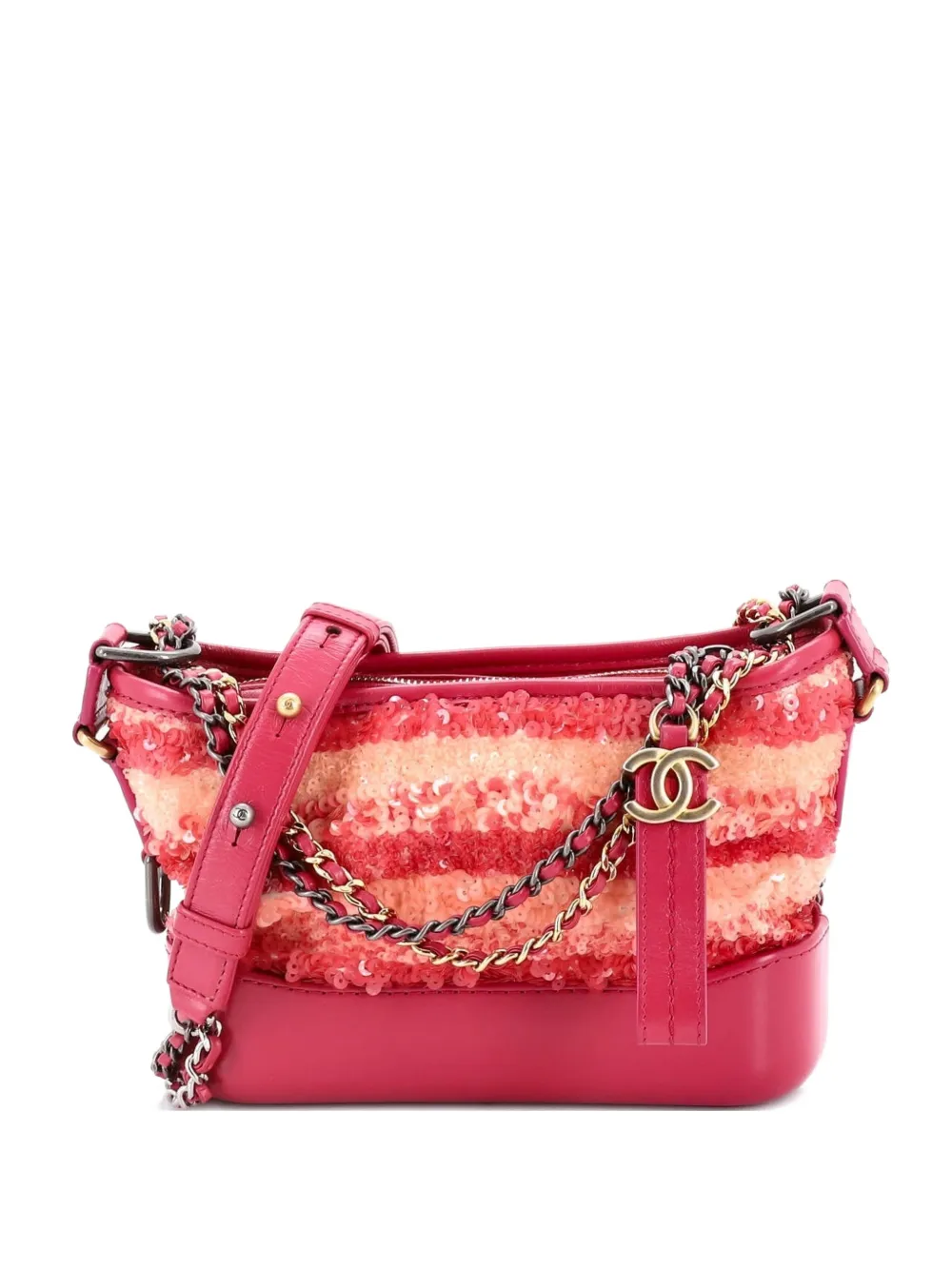 CHANEL Pre-Owned Gabrielle Sequins Small hobo bag - Neutrals