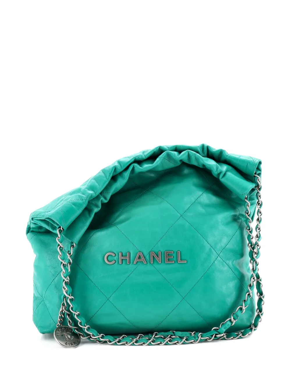 CHANEL Pre-Owned 22 Chain Quilted Calfskin Small hobo bag - Verde