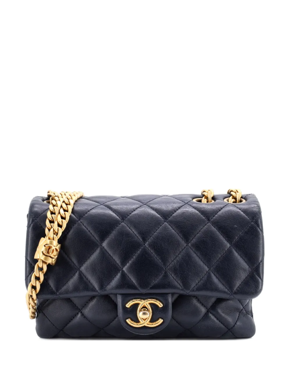 CHANEL Pre-Owned All Slide Long Flap Bag Quilted Lambskin Small shoulder bag - Blu