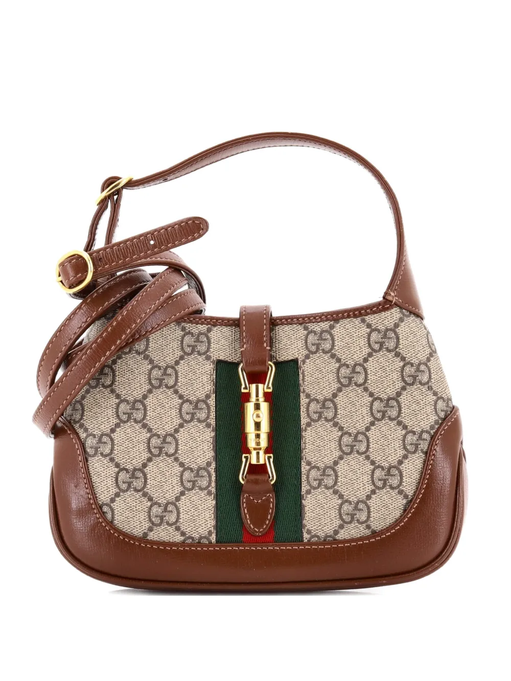 Gucci Pre-Owned Jackie 1961 GG Coated Canvas Mini hobo bag - Marrone