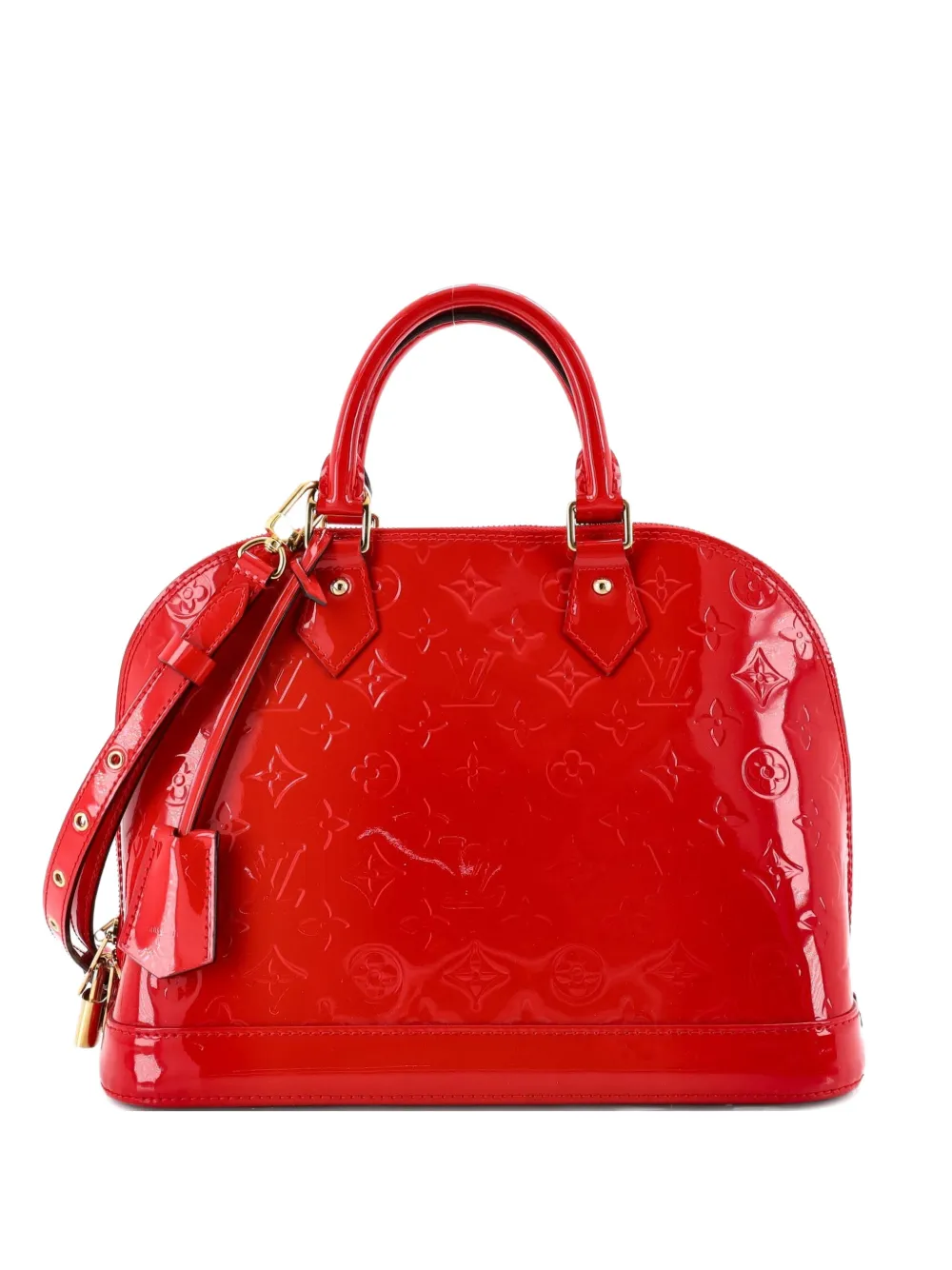Louis Vuitton Pre-Owned Alma Handbag Monogram Vernis PM satchel - Red