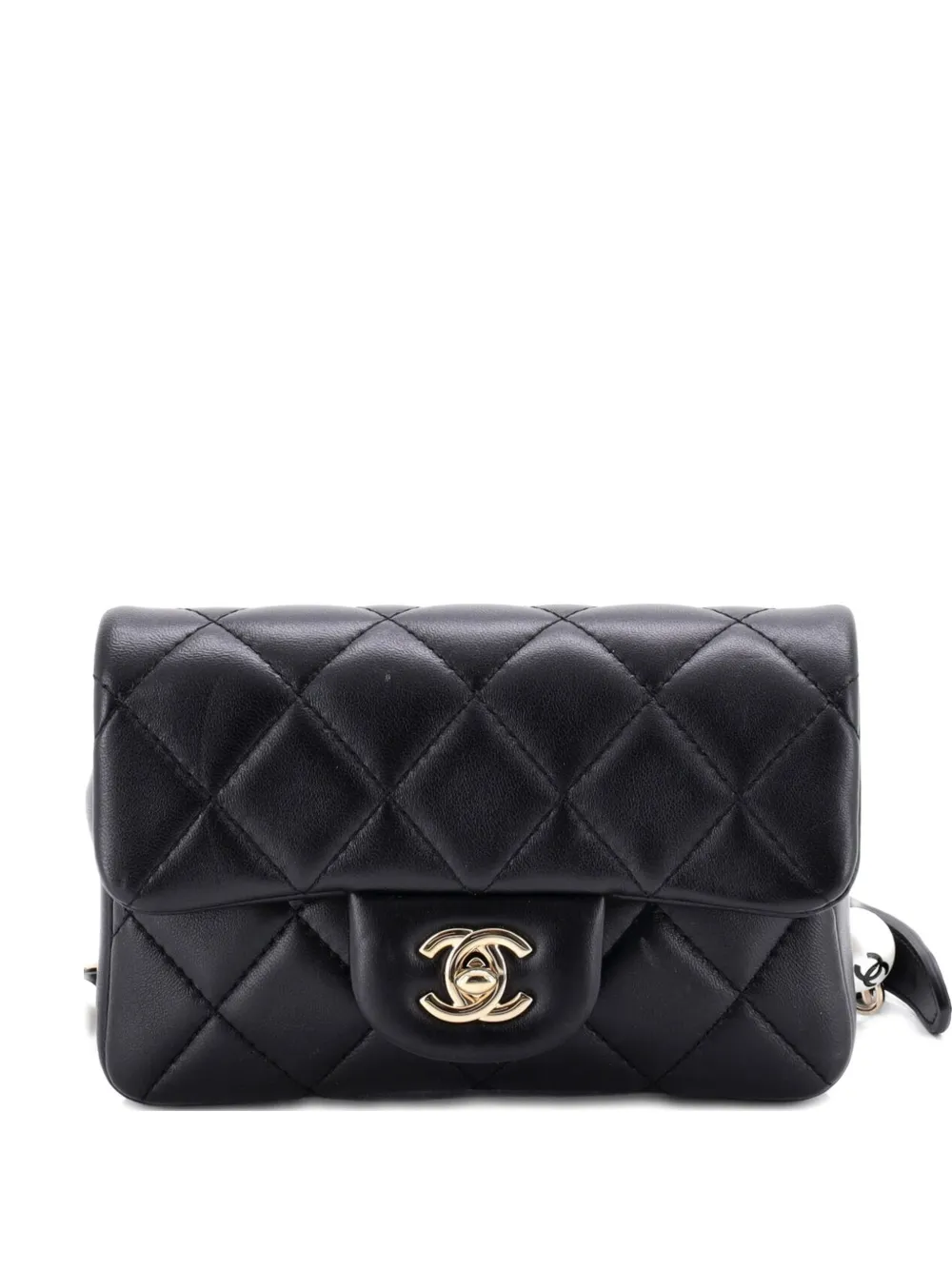 CHANEL Pre-Owned My Precious Pearls Waist Bag Quilted Lambskin Mini belt bag - Nero