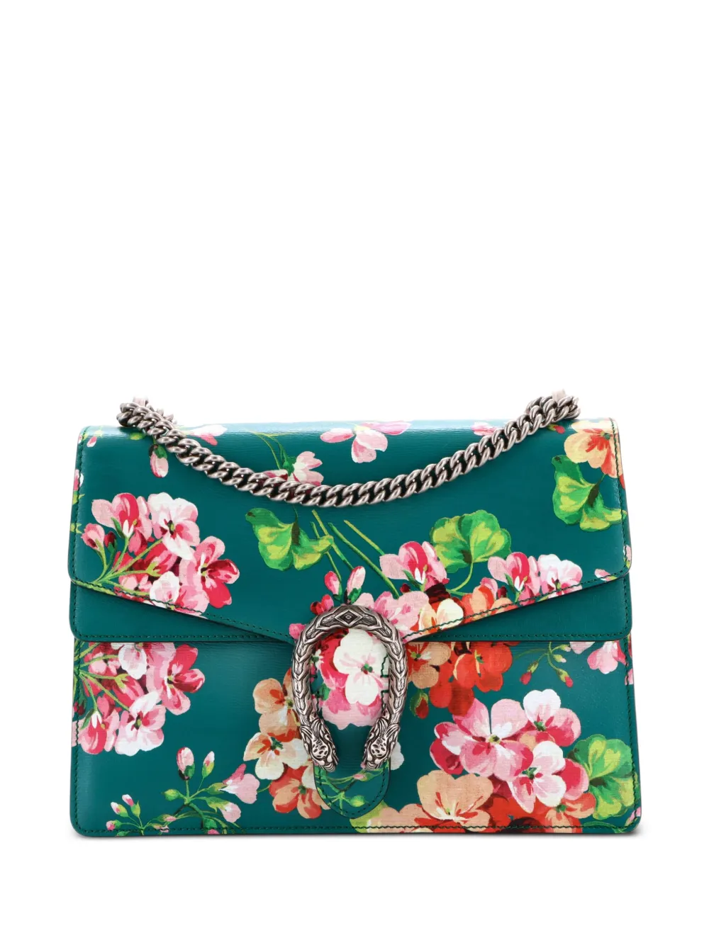 Gucci Pre-Owned Dionysus Bag Blooms Print Leather Medium shoulder bag - Verde