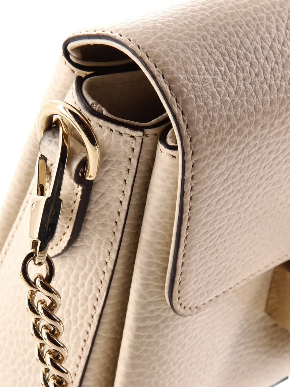 Interlocking Chain Leather Small Crossbody Bag