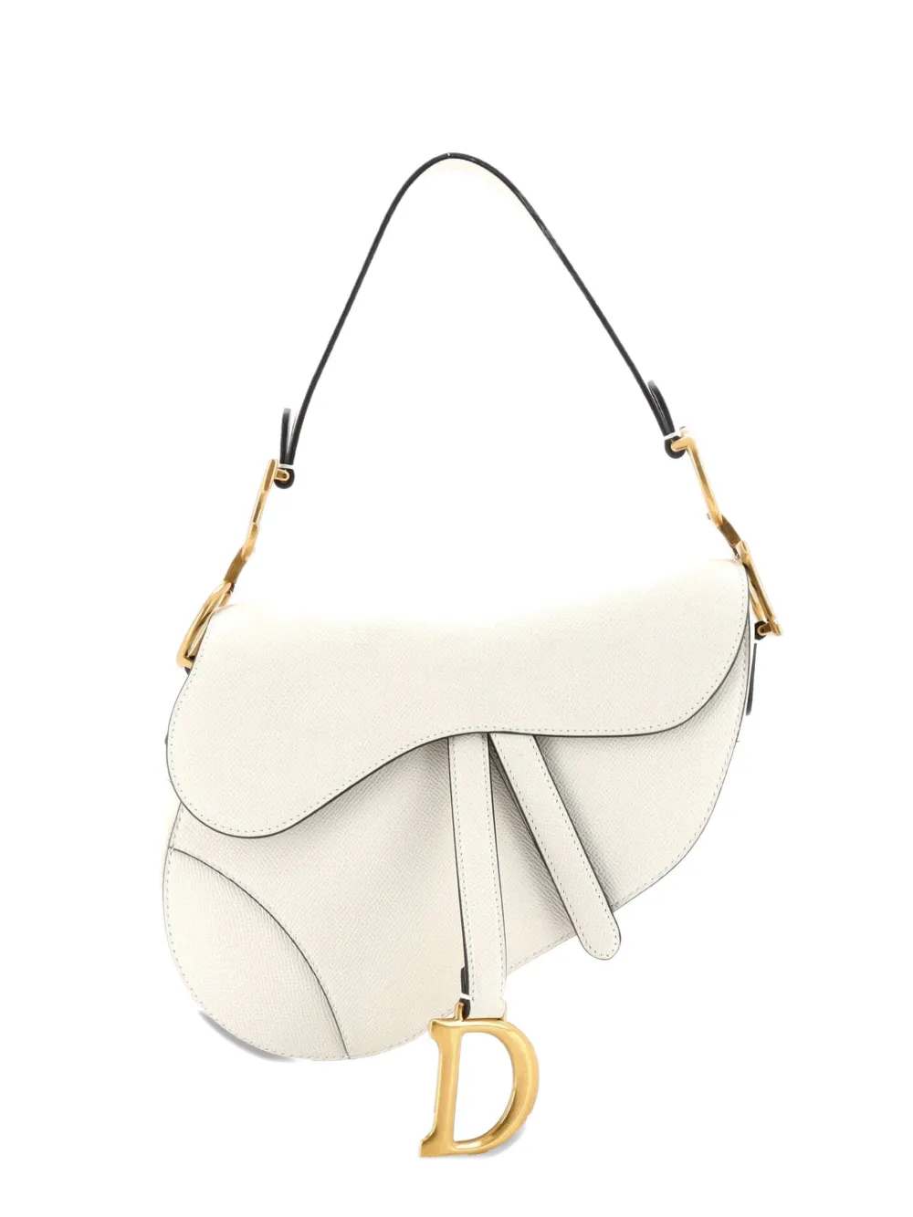 Christian Dior Pre-Owned Saddle Handbag Leather Medium shoulder bag - White