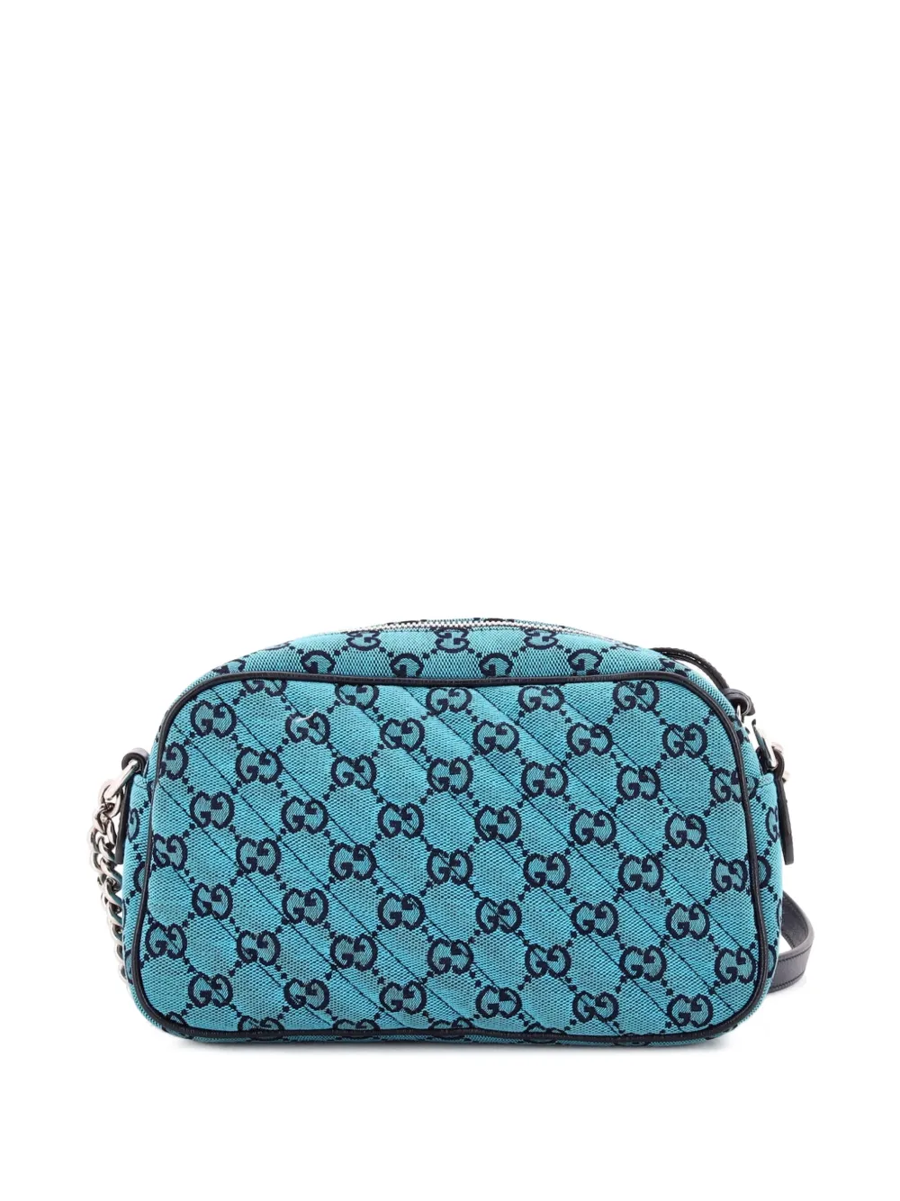 Gg Marmont Shoulder Bag Diagonal Quilted Gg Canvas With Leather Small Crossbody Bag