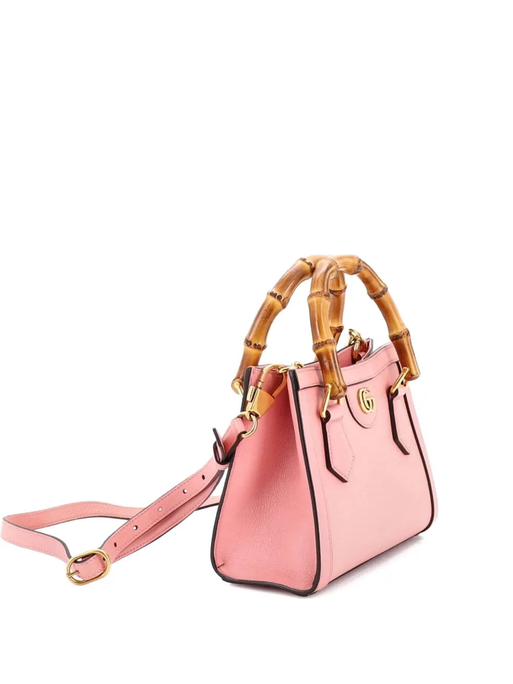 Gucci Pre-Owned Diana NM Bamboo Handle Tote Leather Mini crossbody bag - Rosa