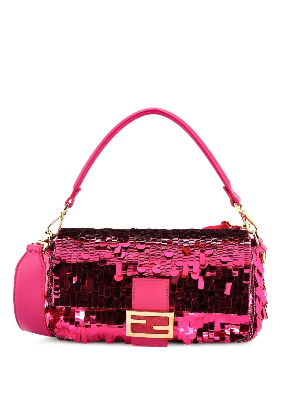 Fendi Pre-Owned Baguette NM Bag Sequins Medium shoulder bag - Rosa