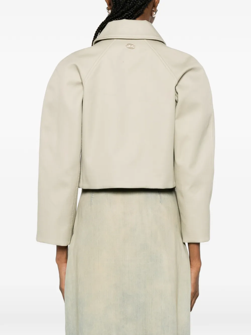 button short cropped jacket
