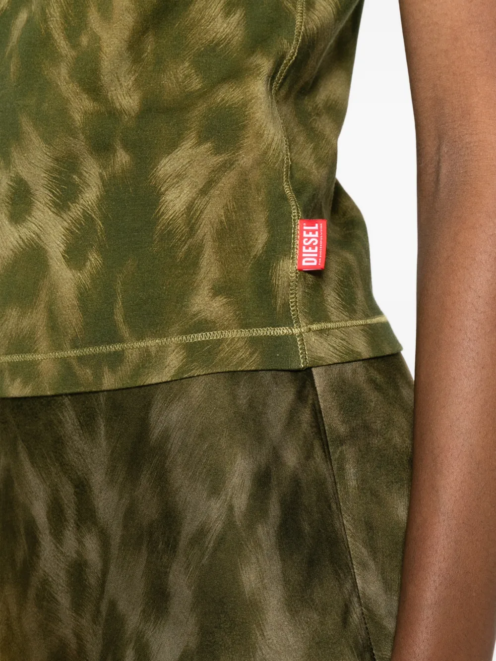Diesel T Anima T-shirt met dierenprint Groen