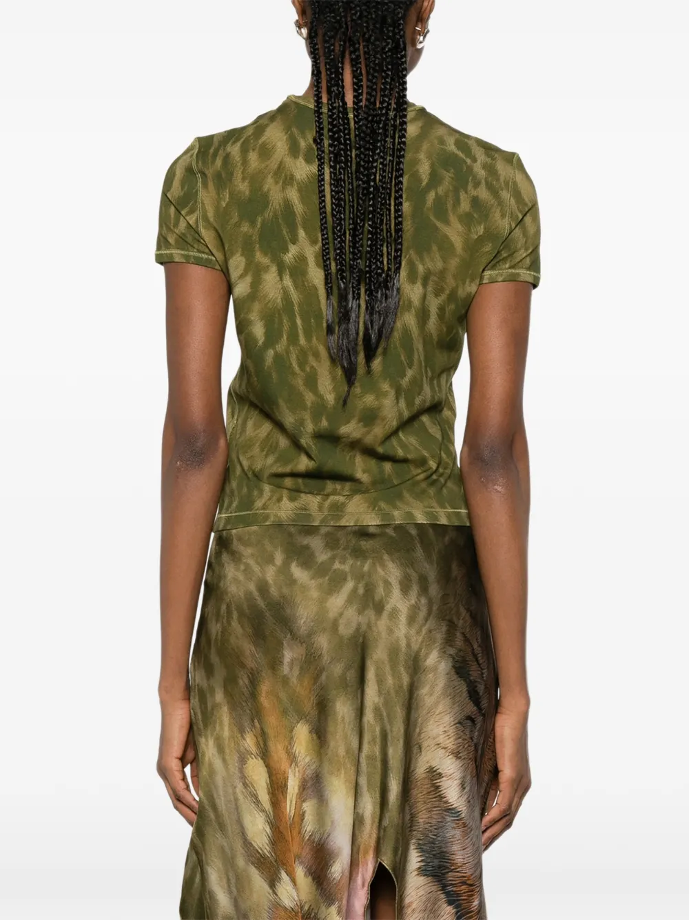 Diesel T Anima T-shirt met dierenprint Groen