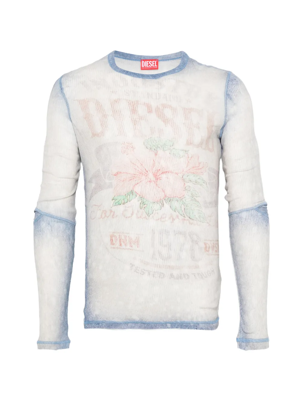 Diesel floral-print T-shirt - Toni neutri