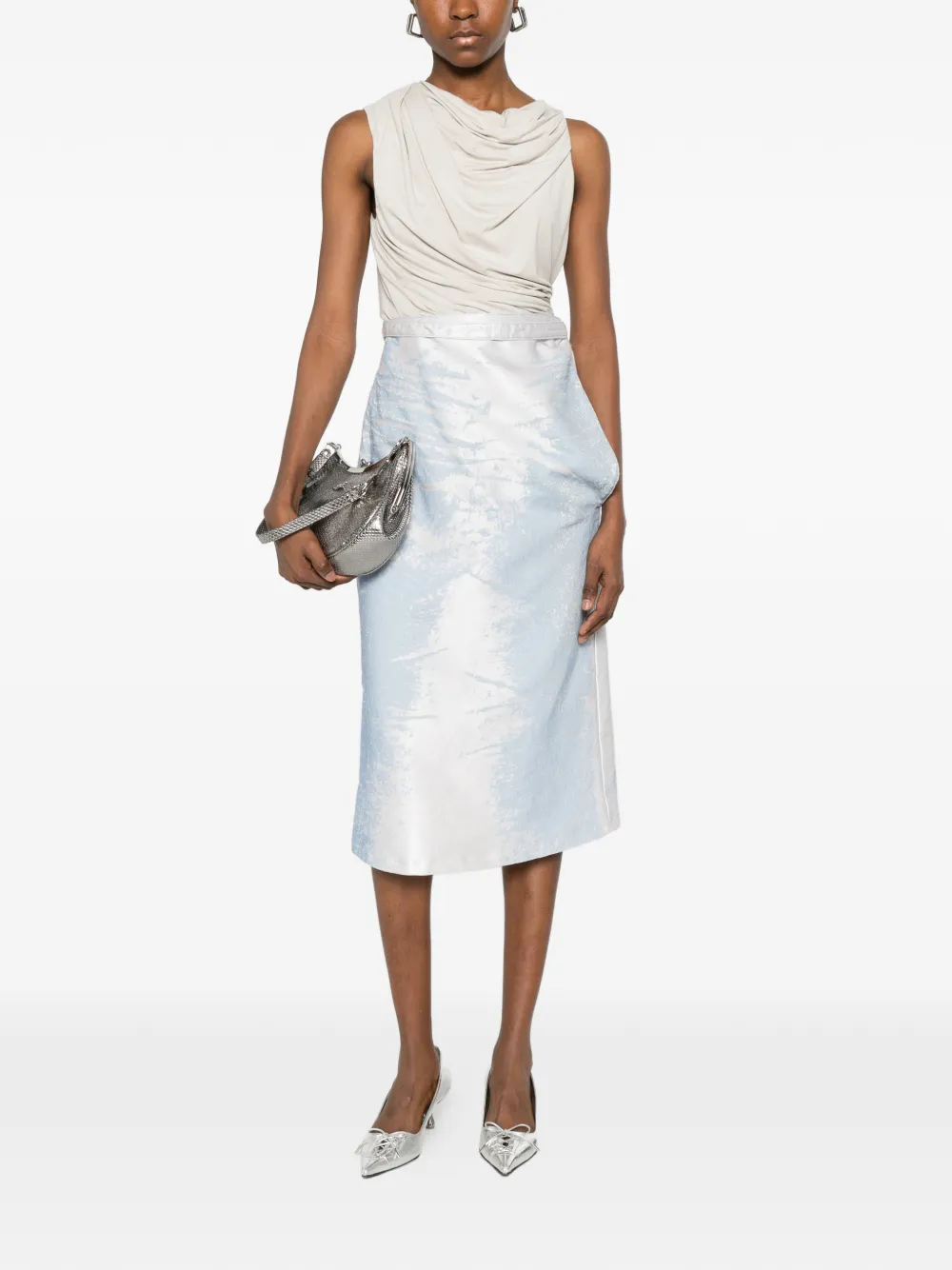  Diesel Belt Brushstroke Skirt - Blue 