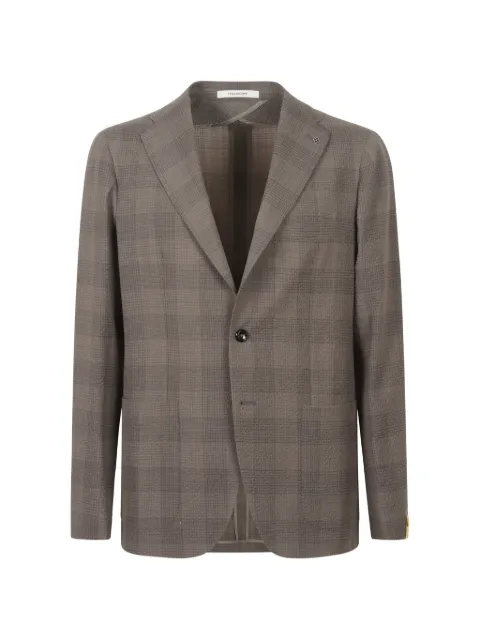 Tagliatore check-pattern seersucker blazer