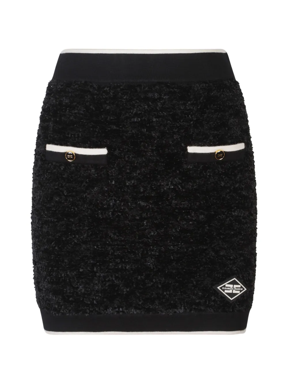 Elisabetta Franchi logo-detail skirt - Nero