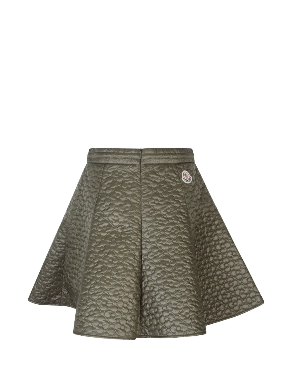 floral-quilted mini skirt